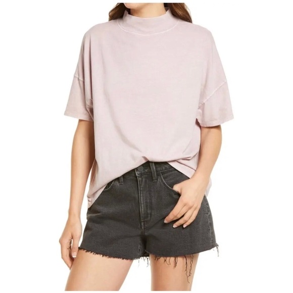 WE THE FREE Fearless Mock Neck Top in Dusty HImalaya Size L - Picture 1 of 12